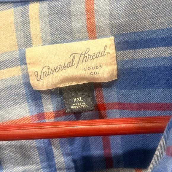 Universal Thread Blue and Red Plaid Shirt - Picture 6 of 6
